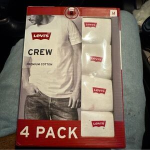 Levi's White Crew Neck Mens Size Medium Shirts